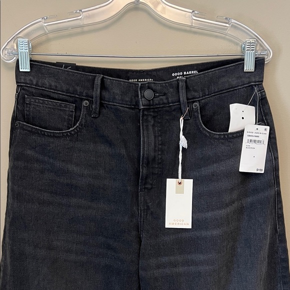 NWT Good American Good Barrel Jeans in Black size 4/27 - Picture 7 of 13